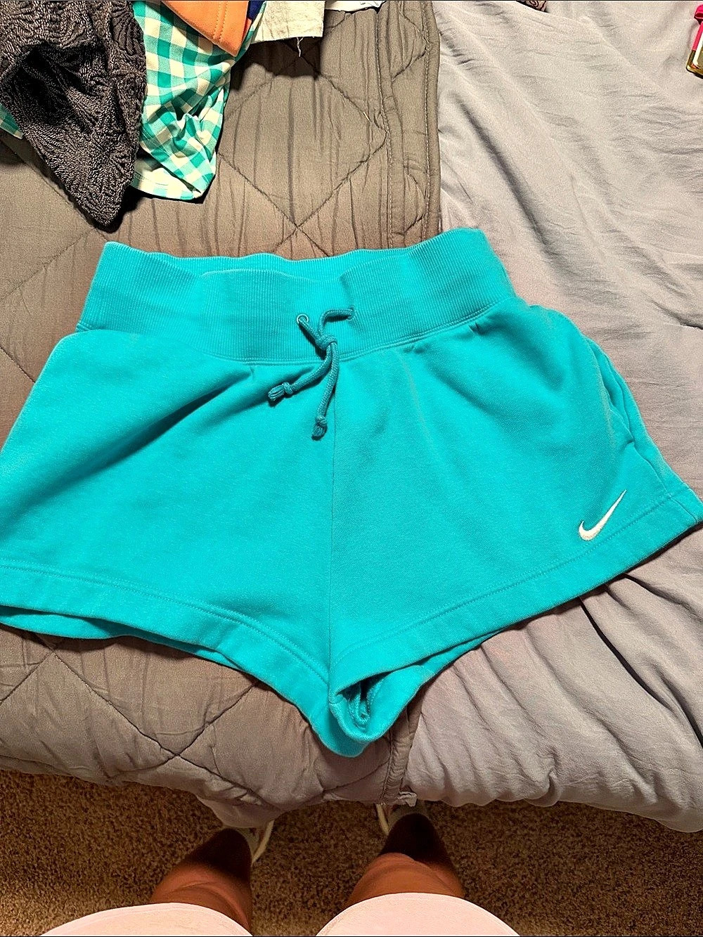 Nike Phoenix Fleece Shorts Women's Athletic Shorts in Blue